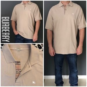 Burberry London Light Tan Polo size XL